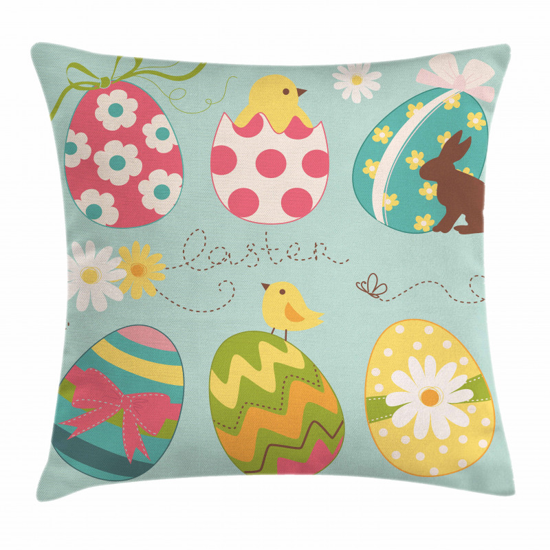 Flowers Zigzags Lines Pillow Cover