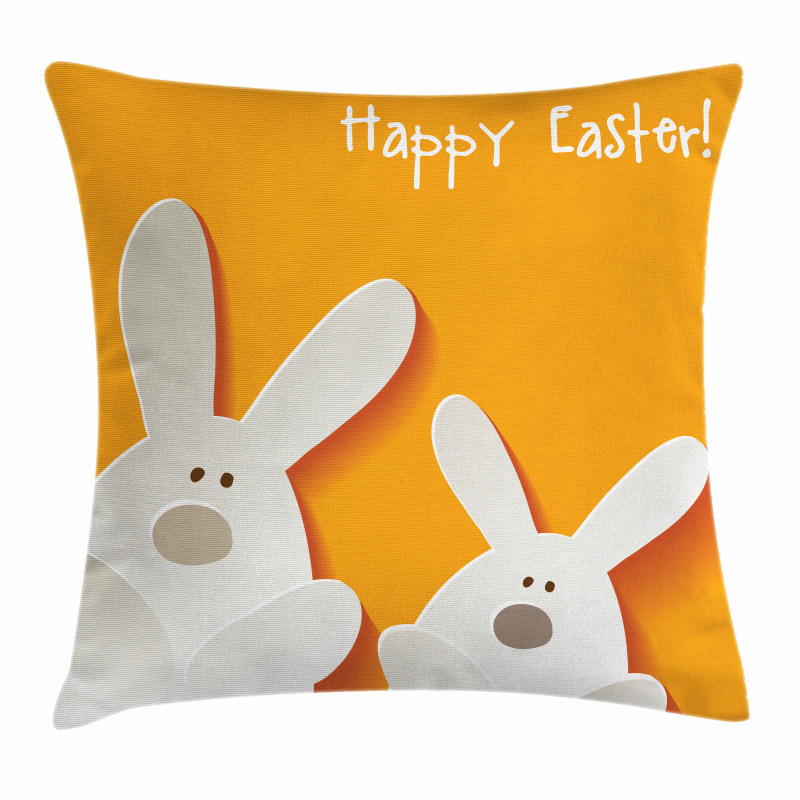 Happy Easter Bunnies Pillow Cover