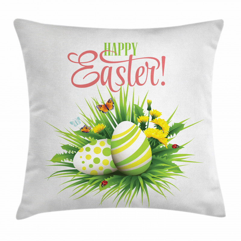 Spring Season Foliage Pillow Cover