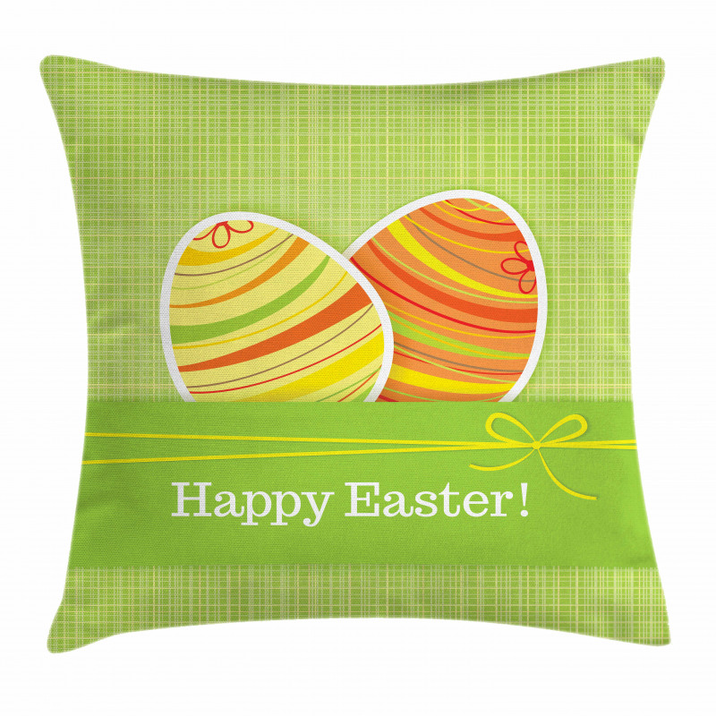Striped Eggs Pillow Cover