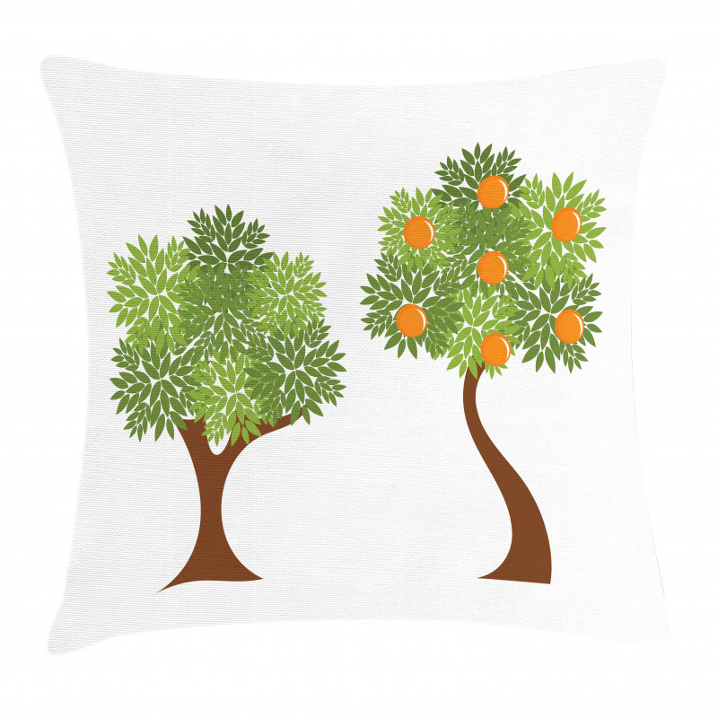 Trees with Leaves Pillow Cover