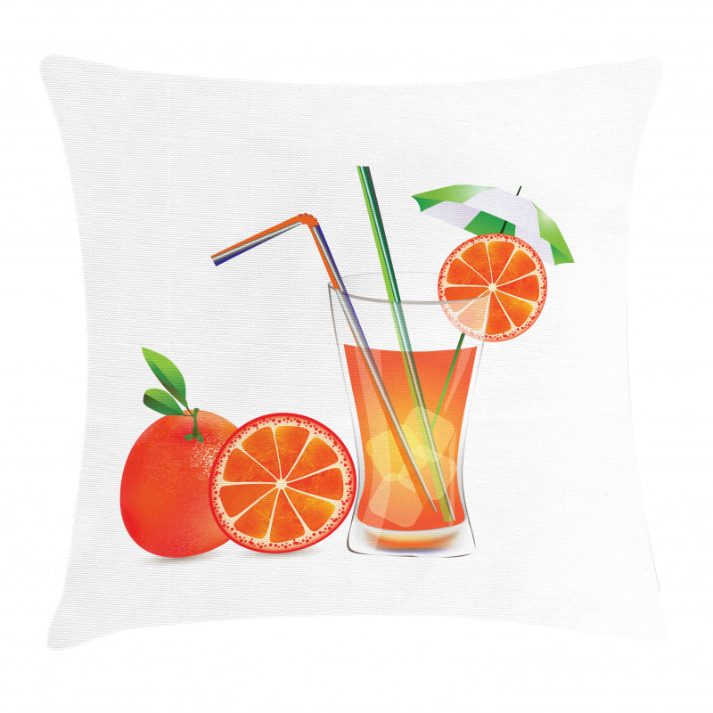 Orange Juice Glass Pillow Cover