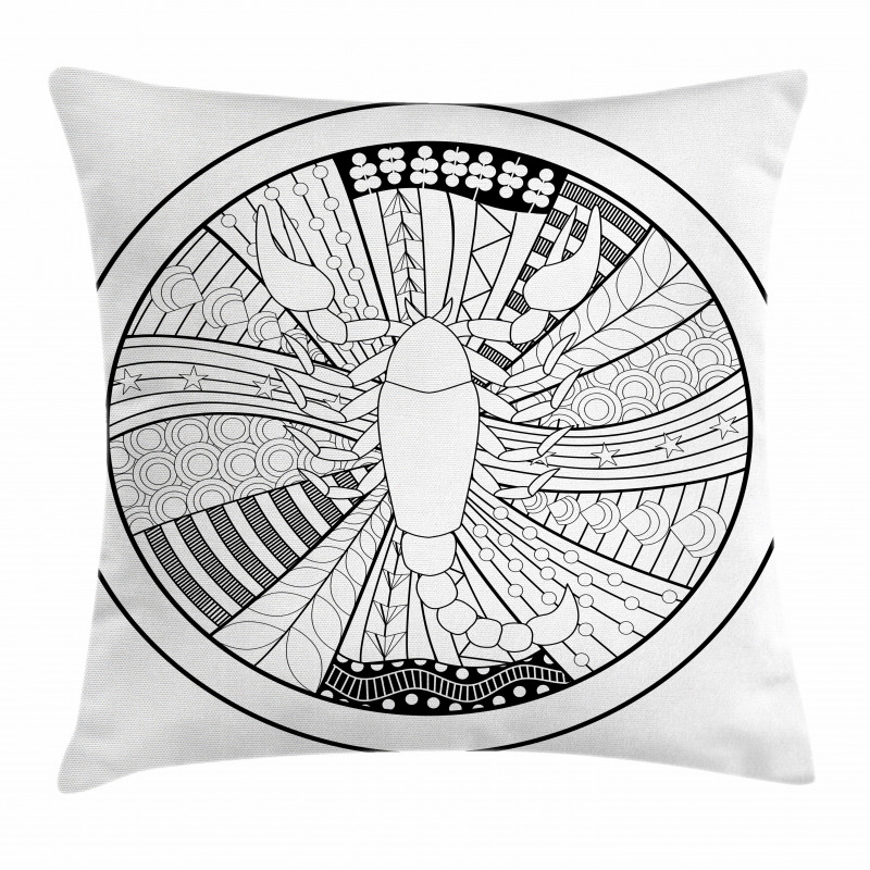 Round Tattoo Art Pillow Cover