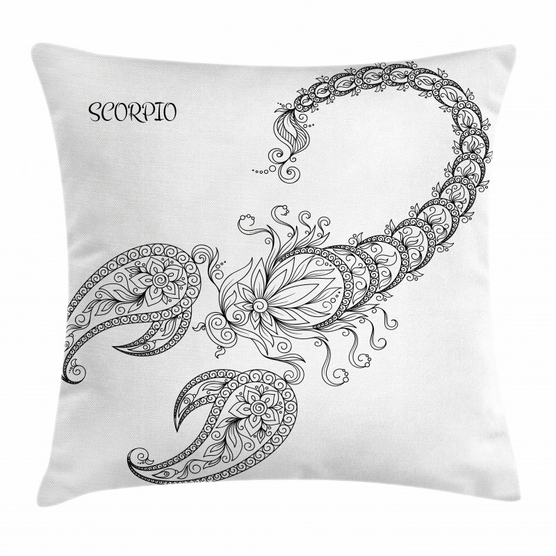 Floral Tattoo Pillow Cover