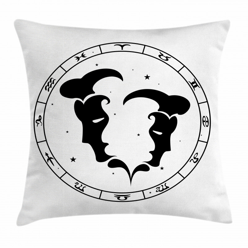 Male Portraits Pillow Cover