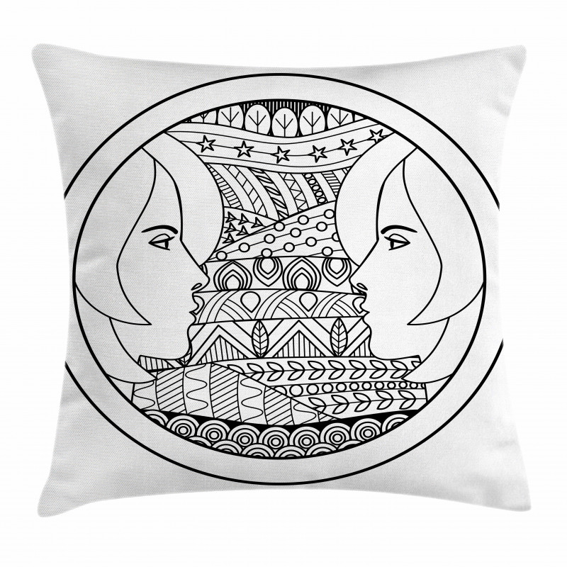 Ornamental Circle Pillow Cover