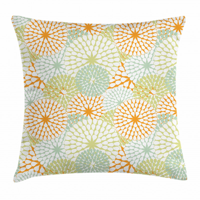 Abstract Retro Flowers Pillow Cover