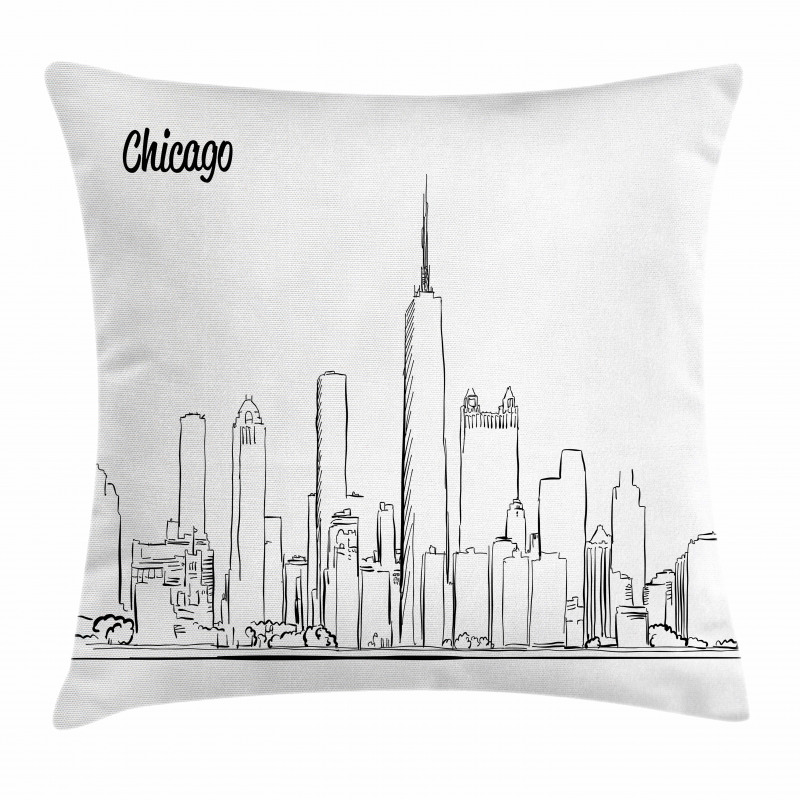 Downtown Sketch Pillow Cover