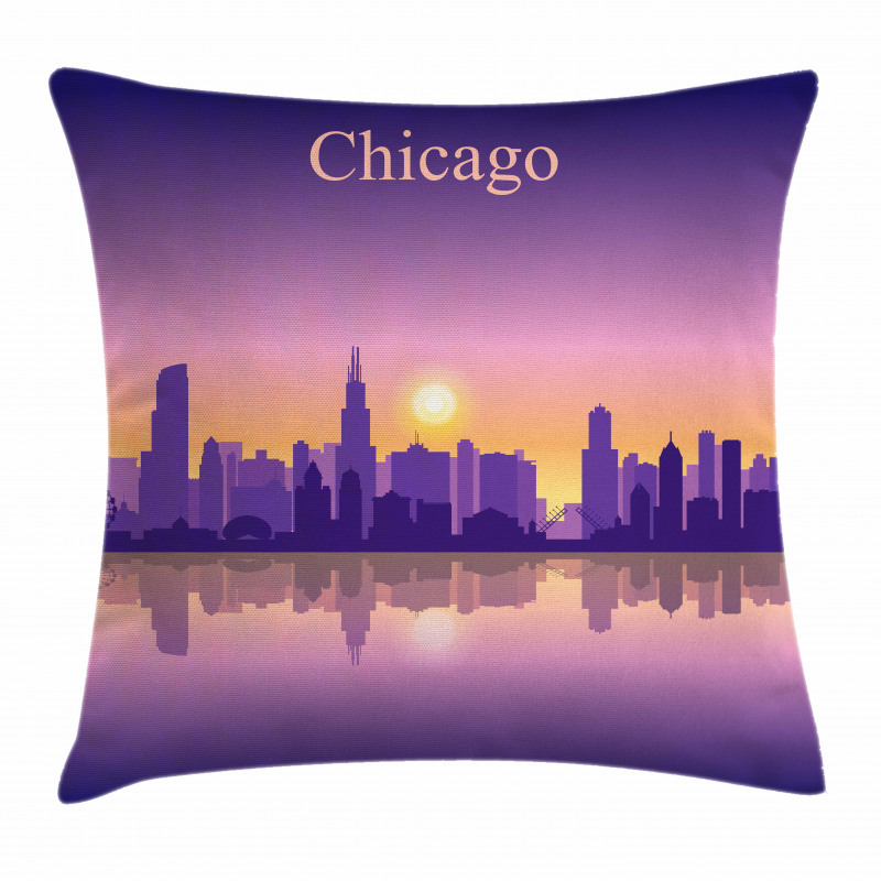 Illinois Sunset Pillow Cover