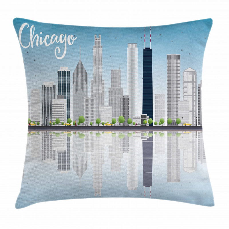 Skyscrapers American Pillow Cover