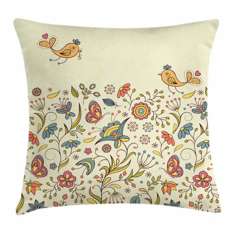 Colorful Summer Petals Pillow Cover