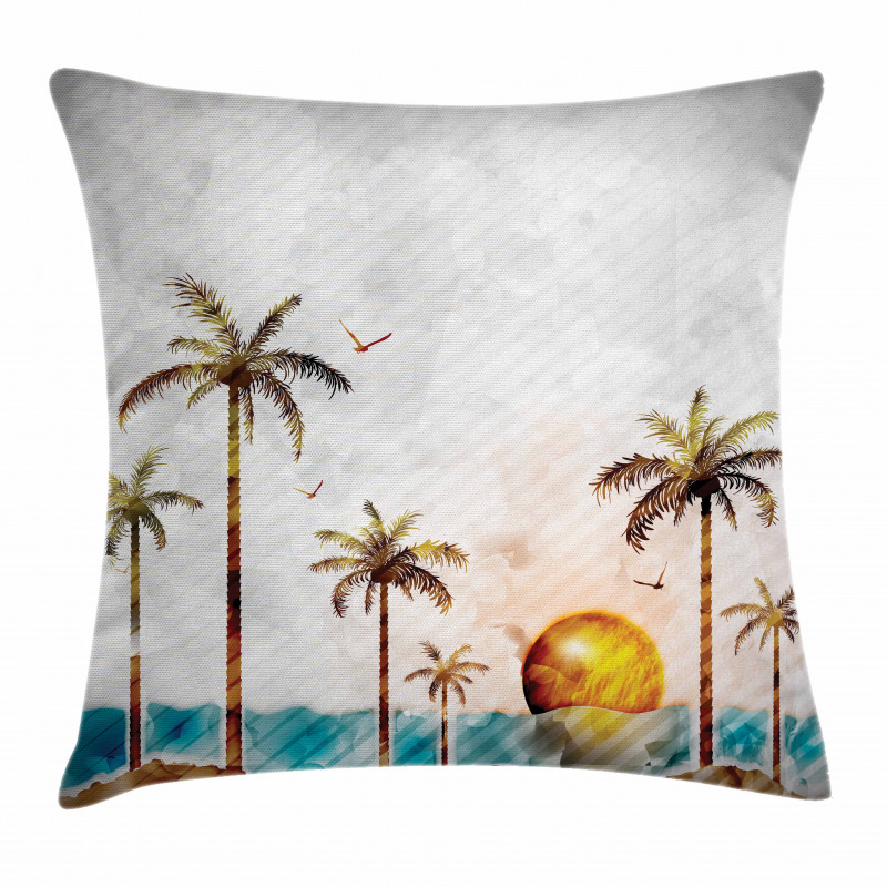 Tropic Landscape Art Pillow Cover