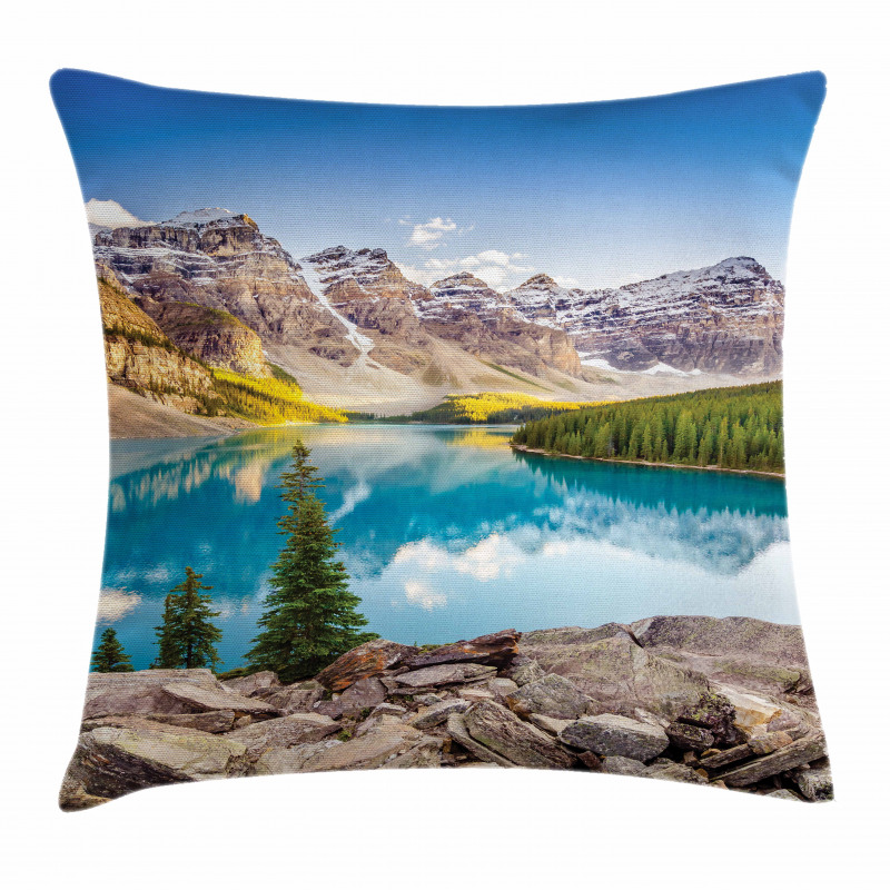 Moraine Lake Sunset Pillow Cover