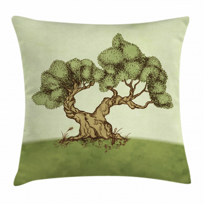Spring Season Hills Olive Pillow Cover