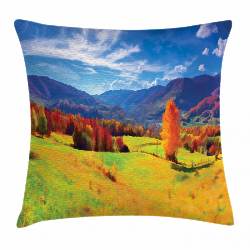 Alpine Mountain Design Pillow Cover