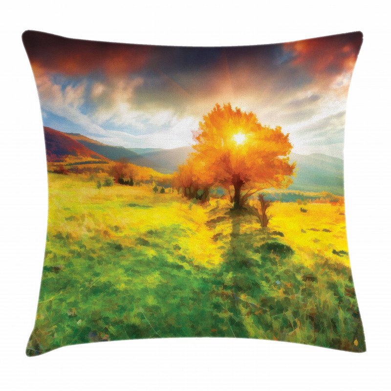 Fall Season Mountains Pillow Cover