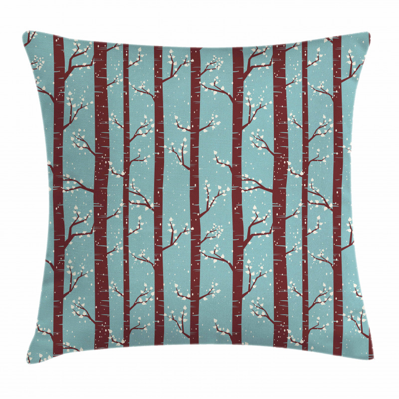 Birch Tree Silhouettes Pillow Cover