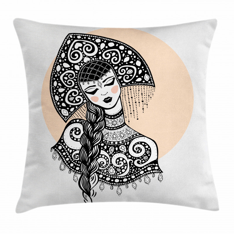 Slavic Woman Pillow Cover
