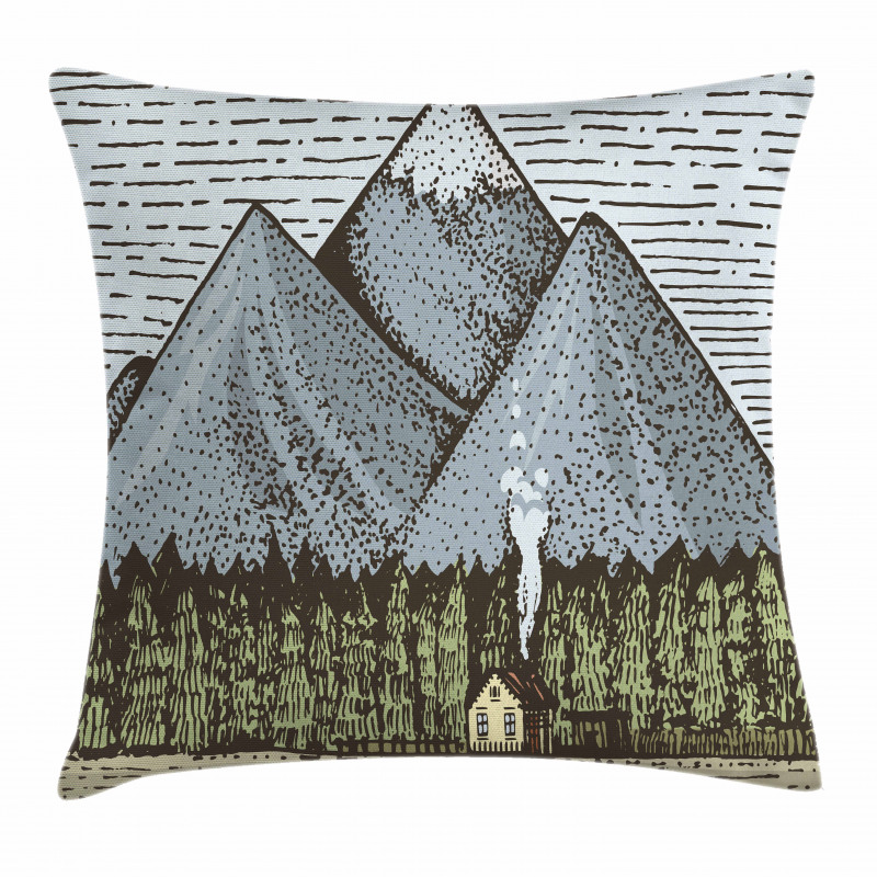 Sketchy Countryside Pillow Cover