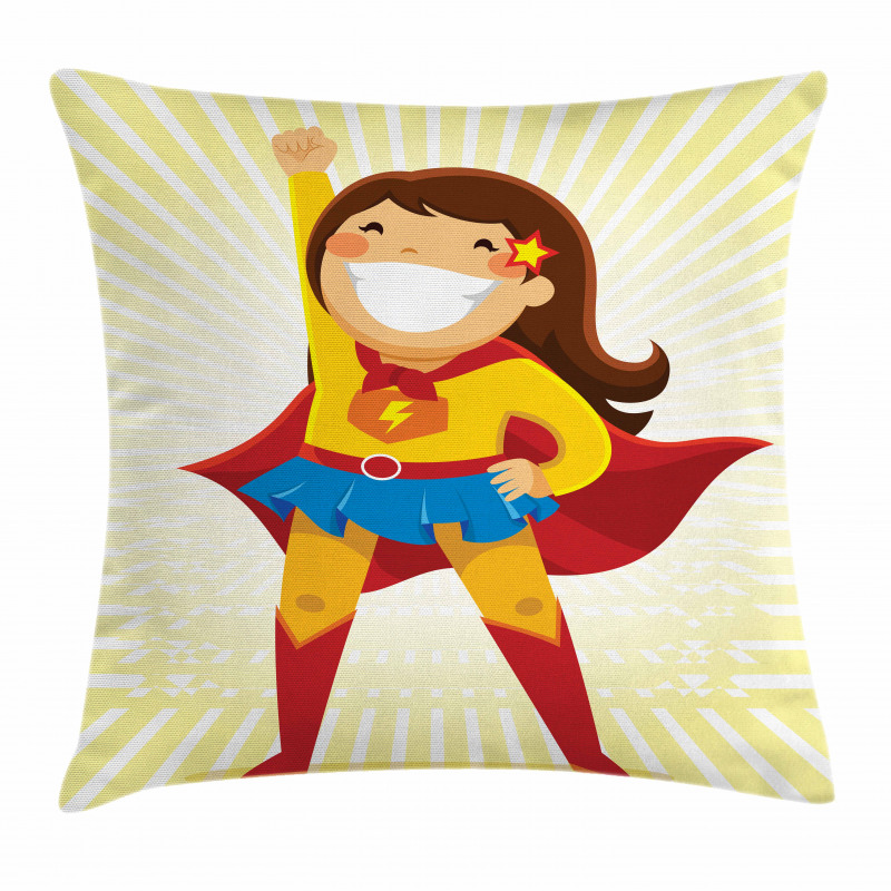 Heroine Girl Costume Pillow Cover