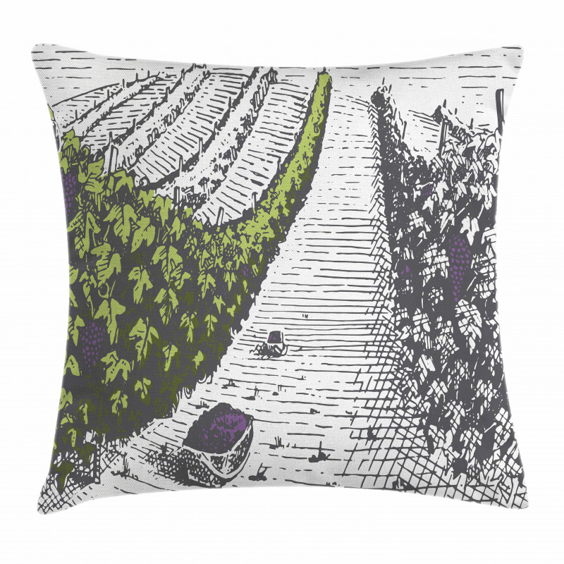 Vintage Green Vineyards Pillow Cover