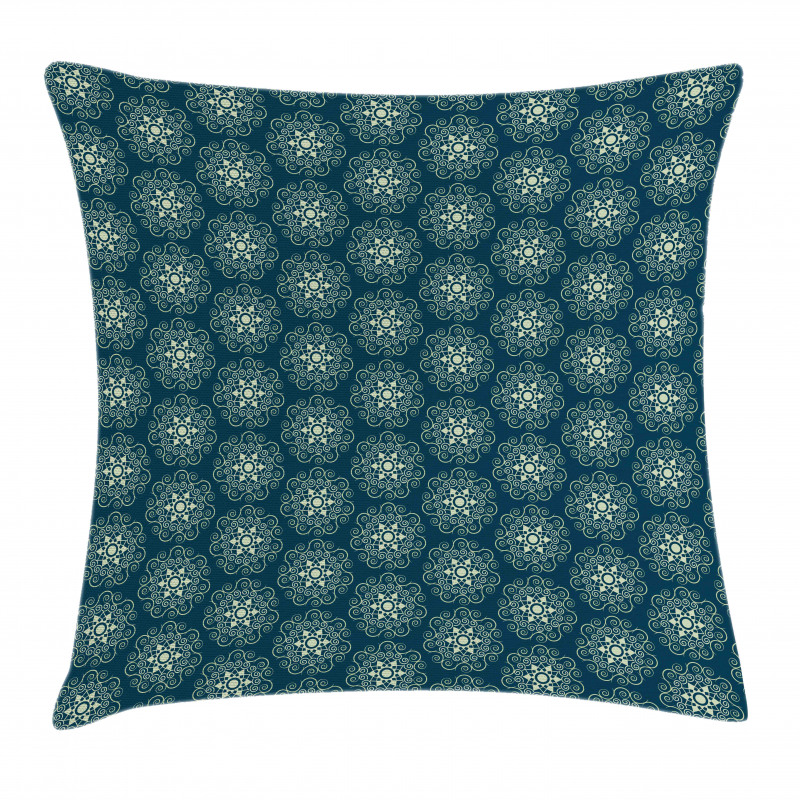 Vintage Geometric Swirls Pillow Cover