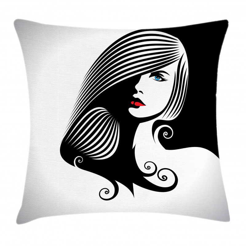 Abstract Glamor Woman Pillow Cover