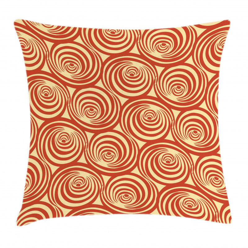 Circular Spiral Motifs Pillow Cover