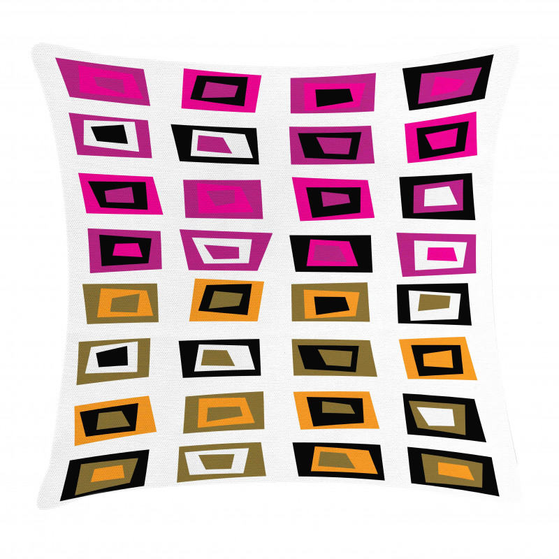 Abstract Squares 60s Pillow Cover