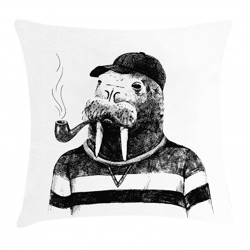 Hipster Walrus Pillow Cover