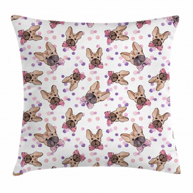 Watercolor Bowties Pets Pillow Cover