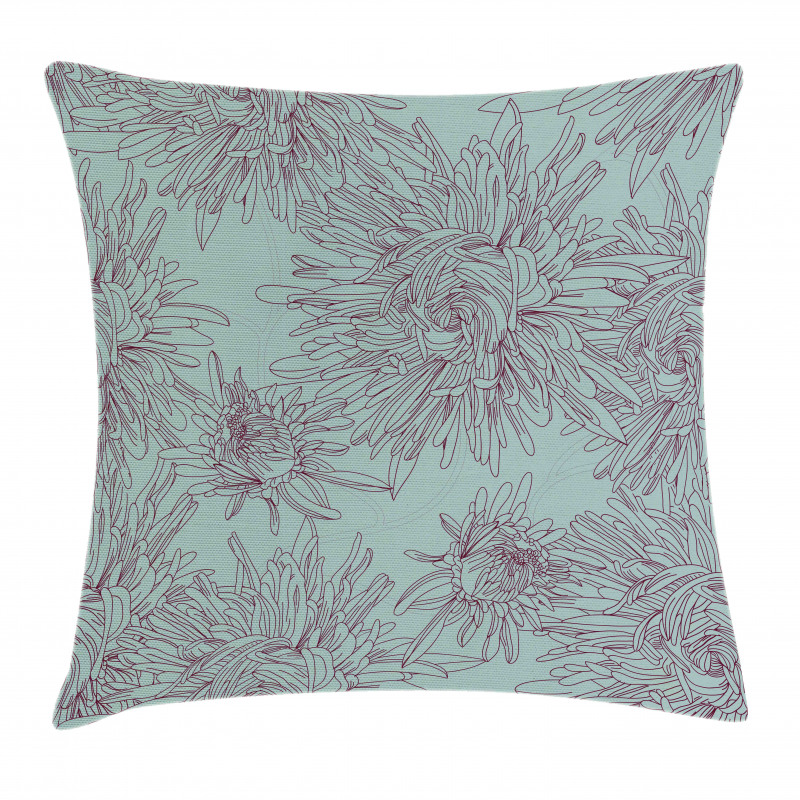 Aster Blossoms Artwork Pillow Cover