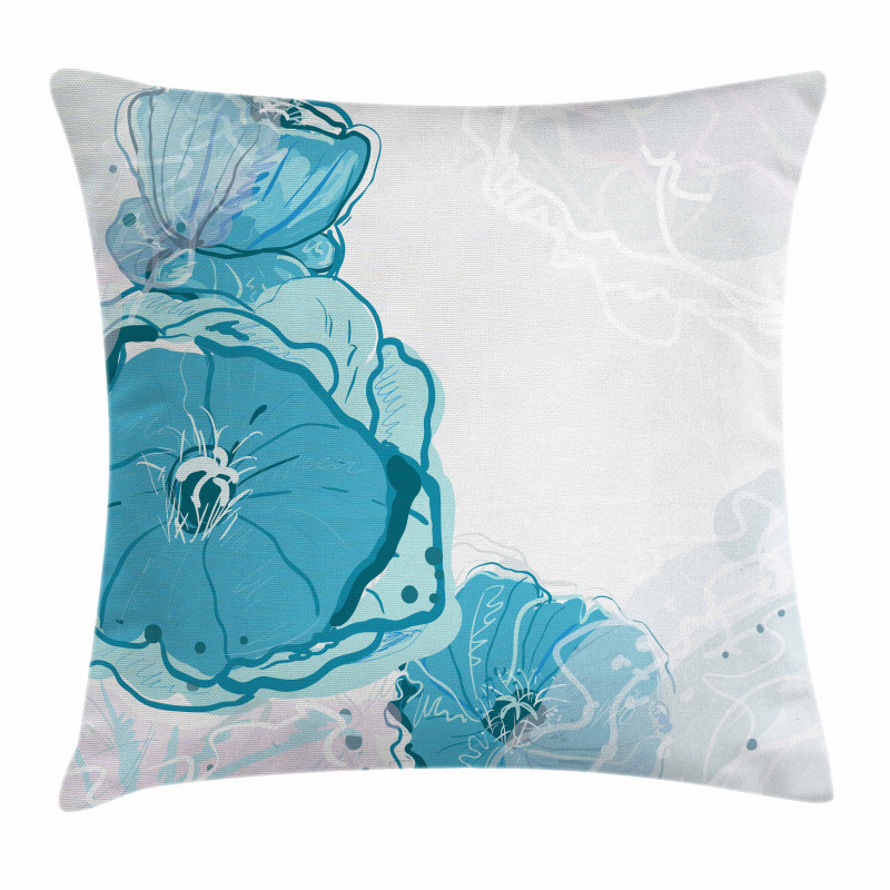 Blue Spring Blossoms Pillow Cover