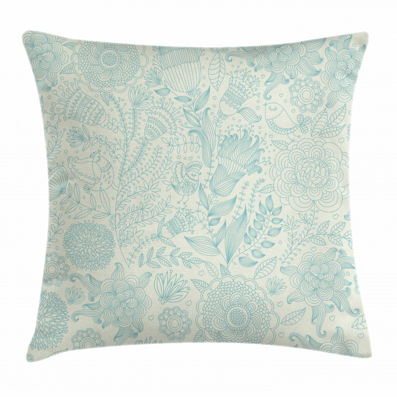 Antique Flowers Pillow Cover