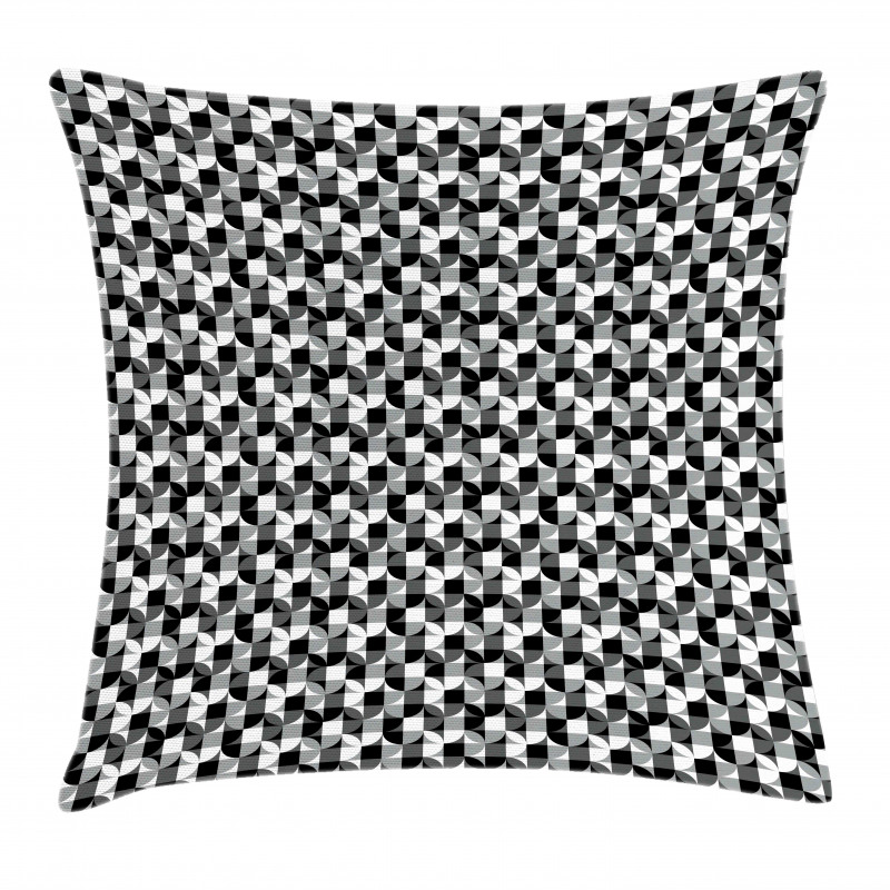 Greyscale Circle Pillow Cover