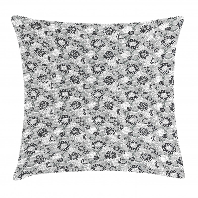 Greyscale Garden Art Pillow Cover