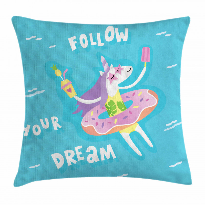 Summer Animal Pool Pillow Cover