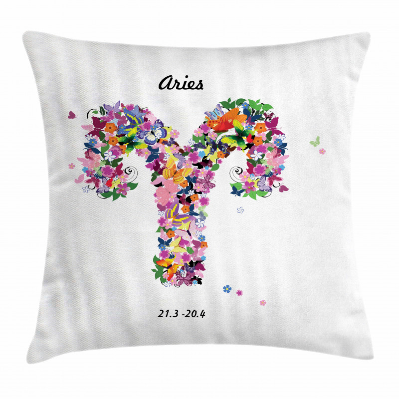 Lively Butterfly Flora Pillow Cover