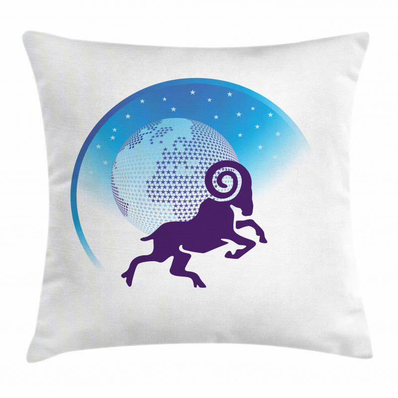 Globe Stars Goat Pillow Cover