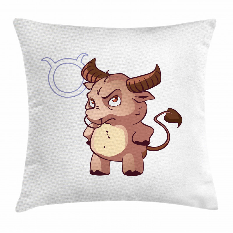 Funny Baby Bull Pillow Cover