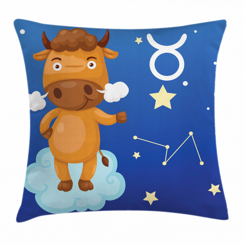 Bull on a Cloud Pillow Cover