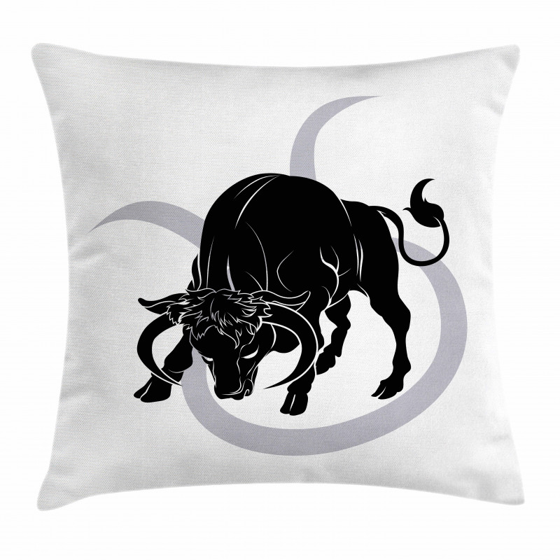 Black Ox and Sign Pillow Cover