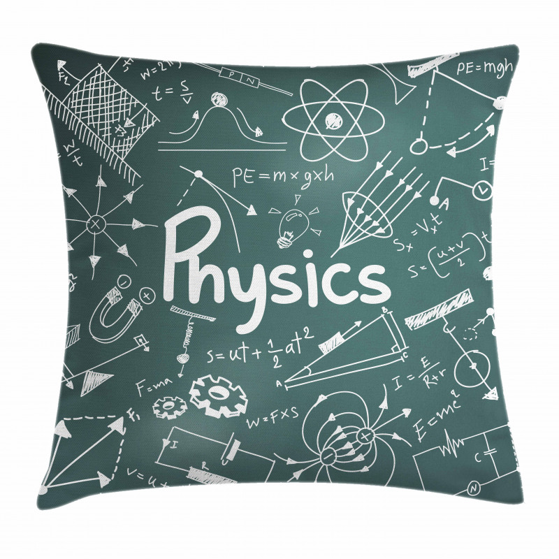 Physics and Math School Pillow Cover