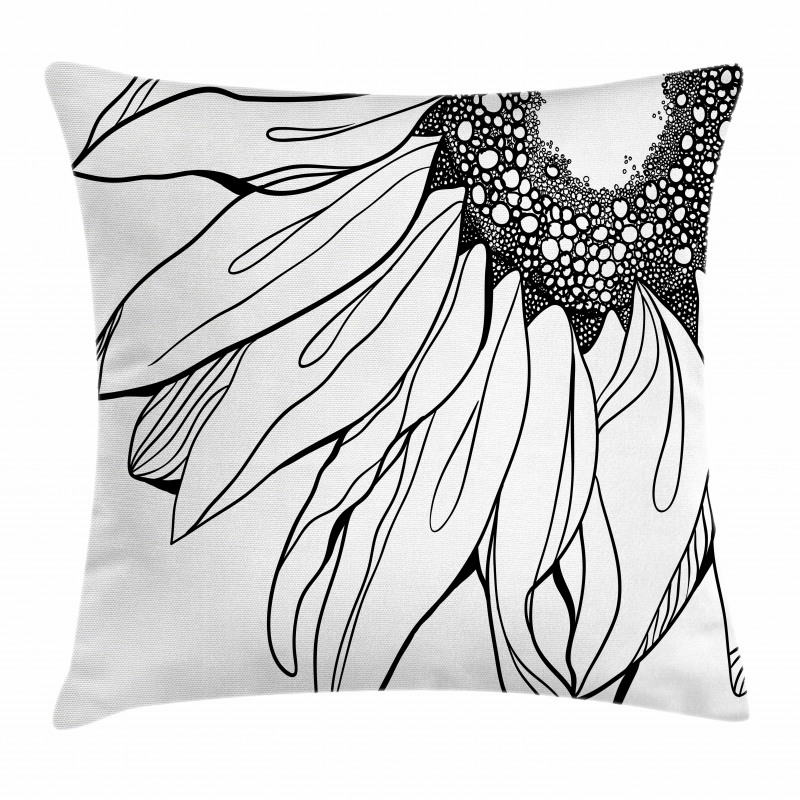 Sunflower Botany Growth Pillow Cover