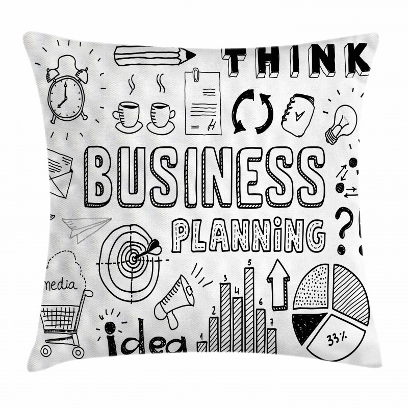 Business Planning Theme Pillow Cover