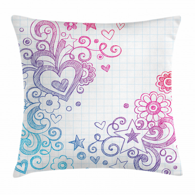 Valentines Day Swirls Pillow Cover