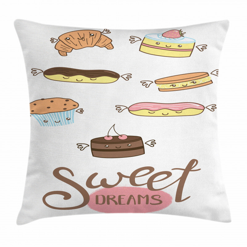 Éclair and Cake Pillow Cover