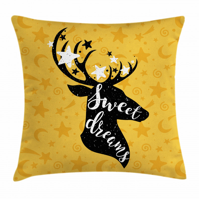 Silhouette of Deer Pillow Cover