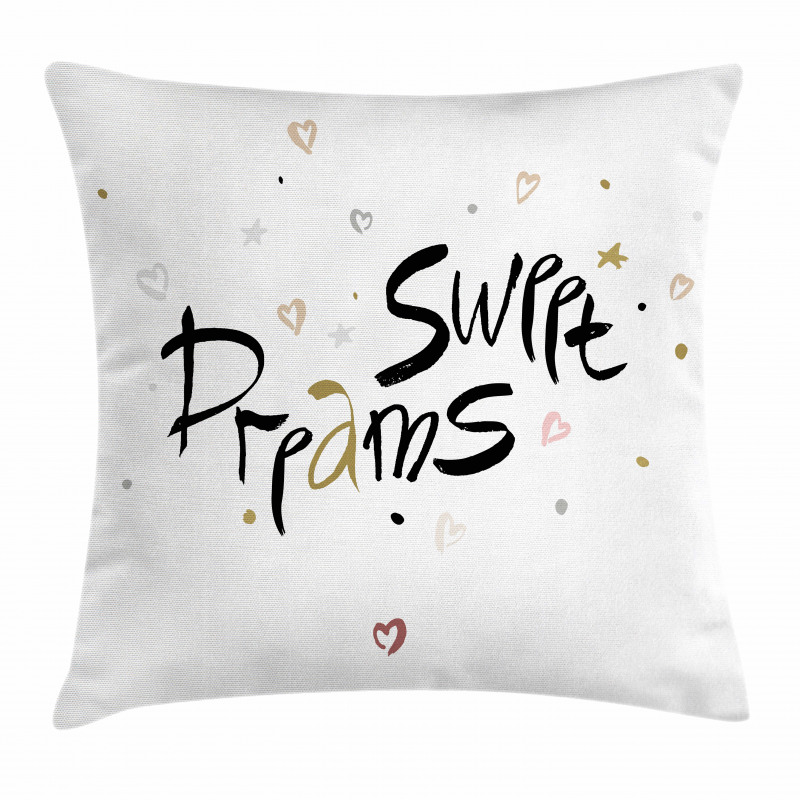 Romantic Calligraphy Pillow Cover