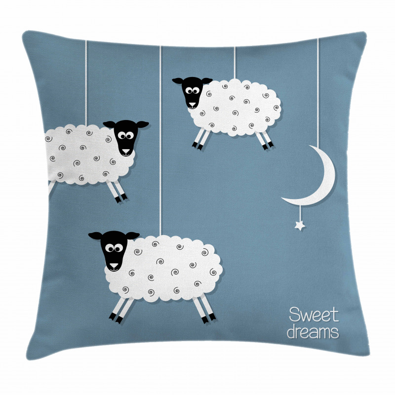 Sheep Moon Star Pillow Cover